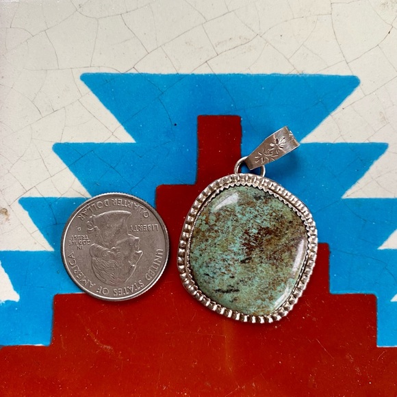 Navajo turquoise sterling silver pendant - Picture 4 of 4